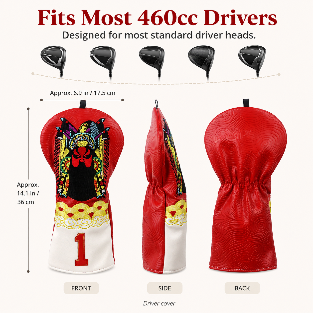Peking Opera Driver Golf Headcover - Image 5