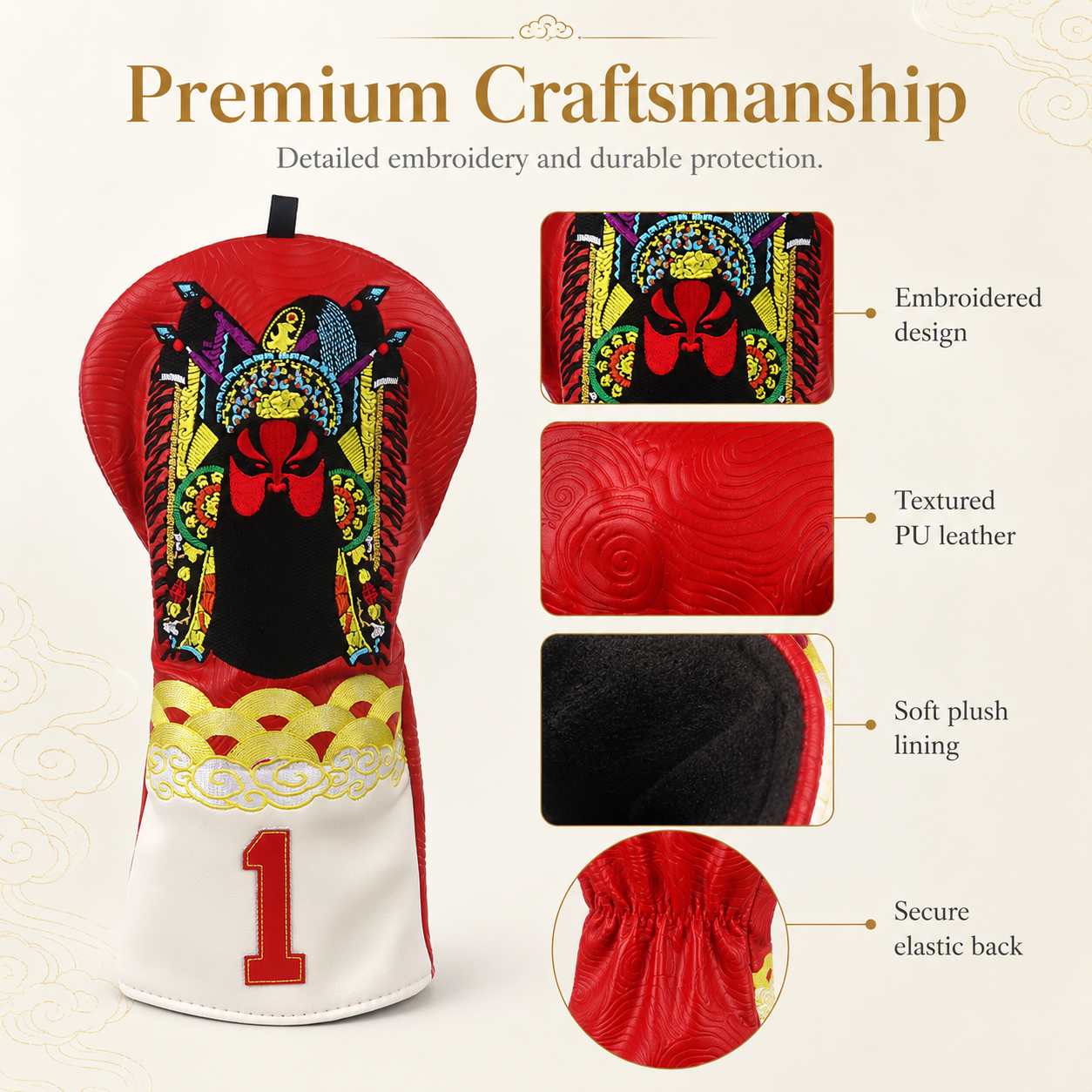 Peking Opera Driver Golf Headcover - Image 6