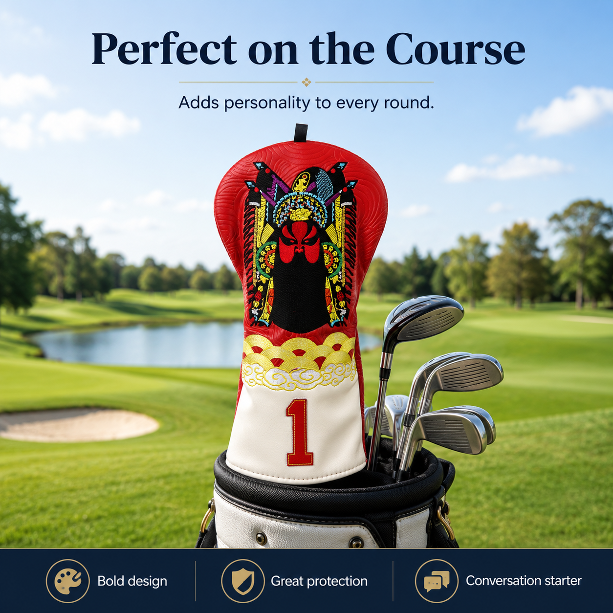 Peking Opera Driver Golf Headcover