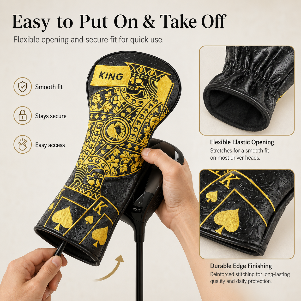 King Driver Golf Headcover - Image 5