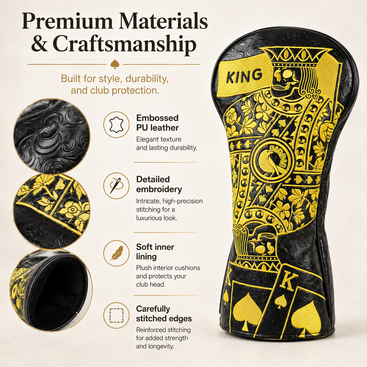 King Driver Golf Headcover - Image 3