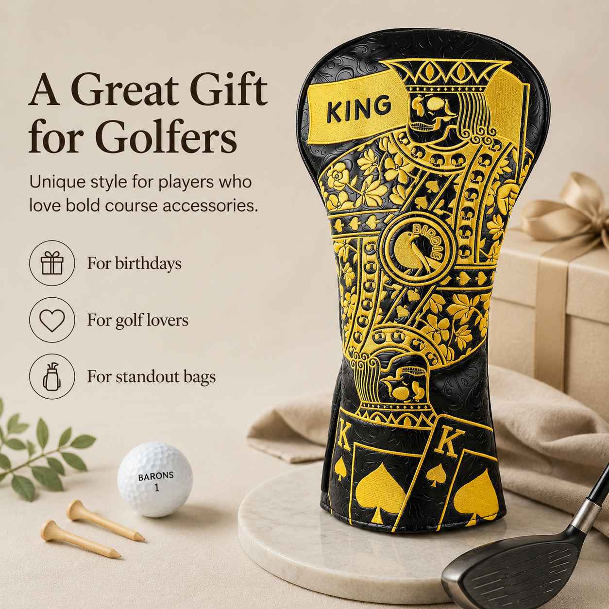 King Driver Golf Headcover - Image 4