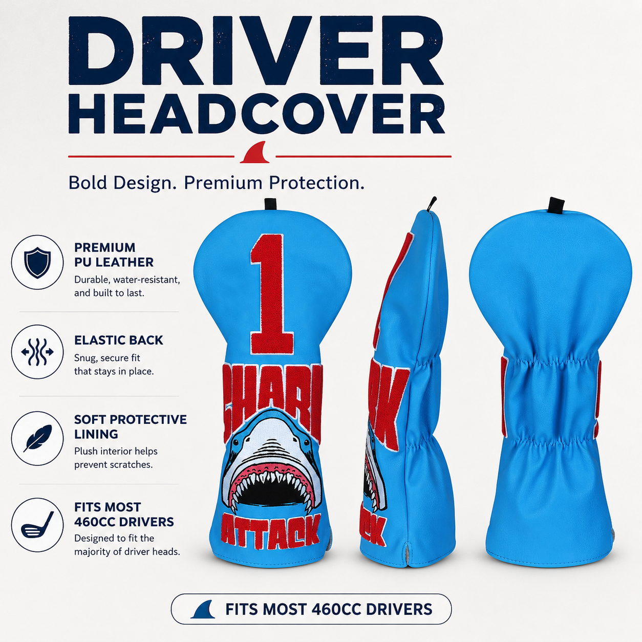 Shark Golf Headcover - Image 4