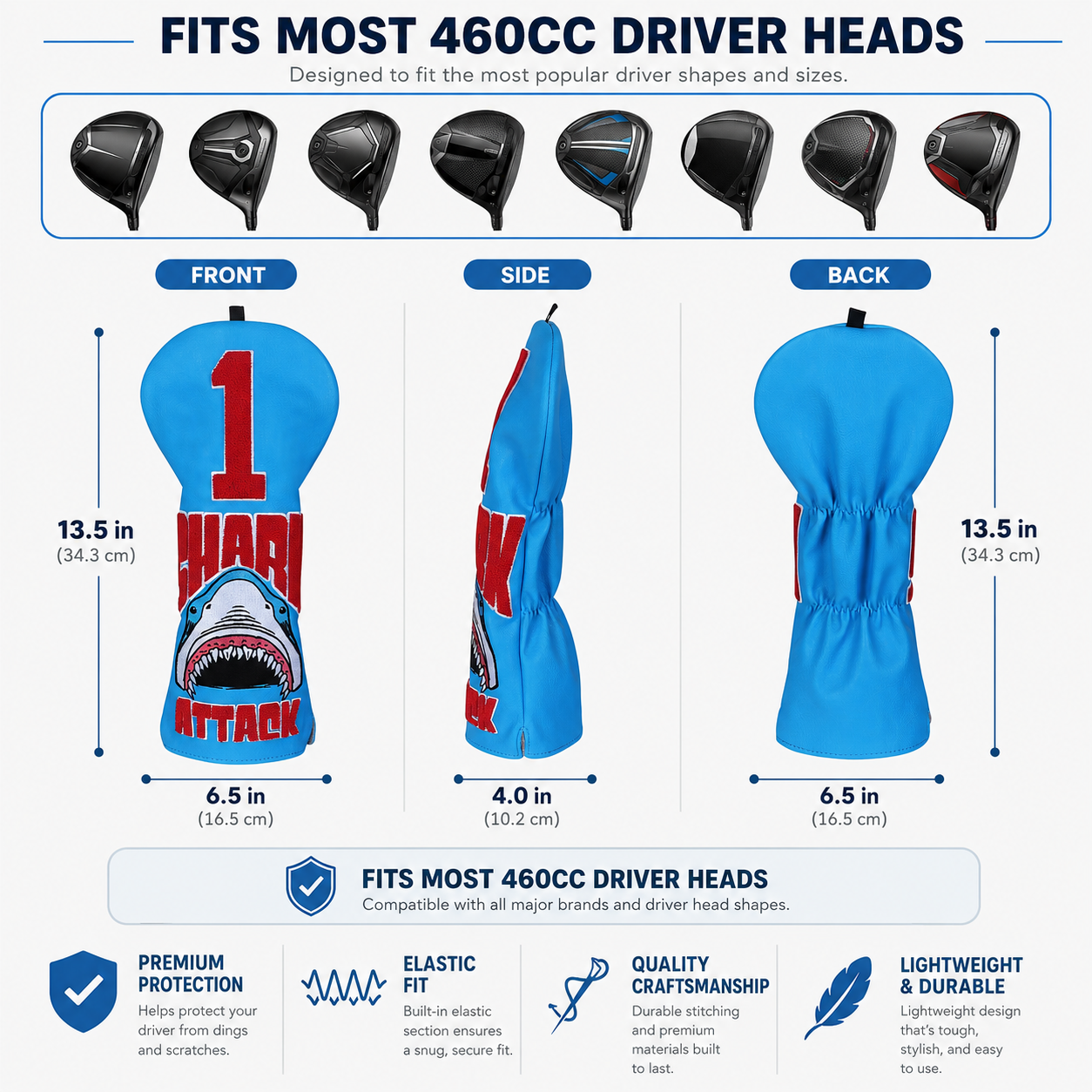 Shark Golf Headcover - Image 6