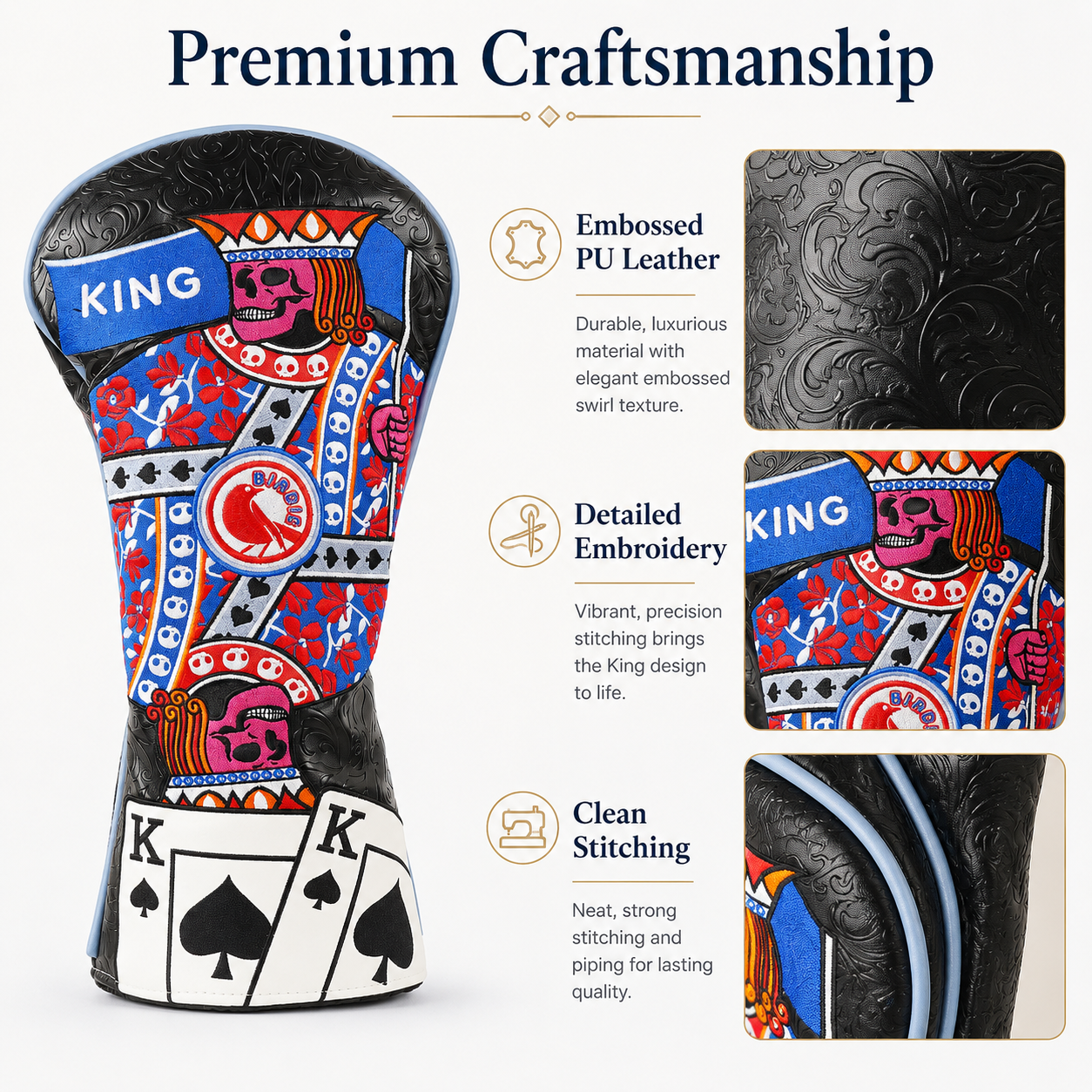 King Playing Card Driver Golf Headcover - Image 5