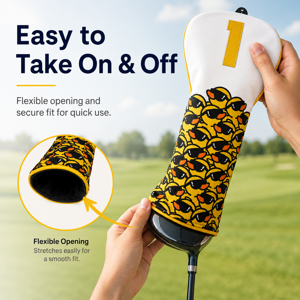 Yellow Duck Driver Golf Headcover - Image 2