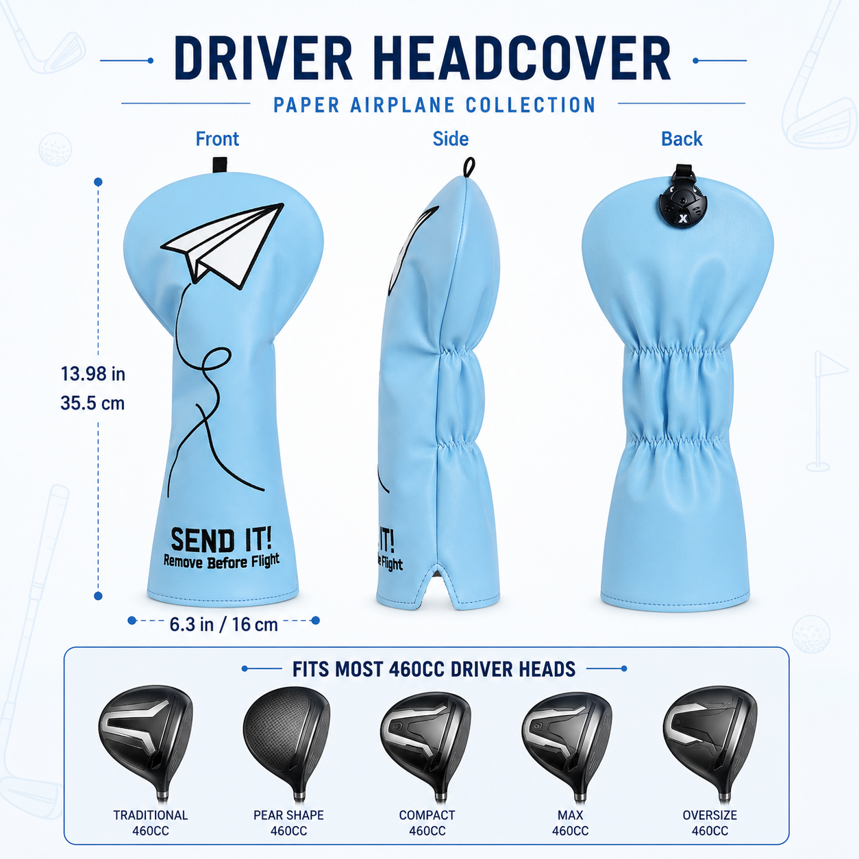 Paper Airplane Golf Headcover Collection - Image 5