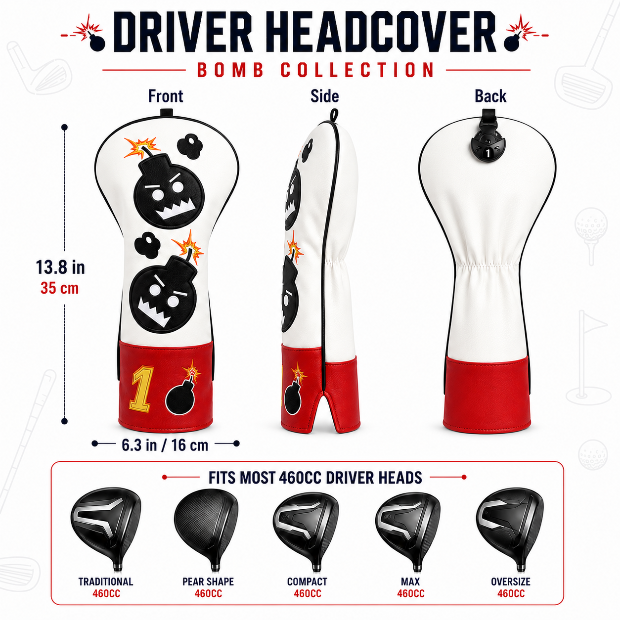 Cartoon Bomb Golf Headcover Collection - Image 4