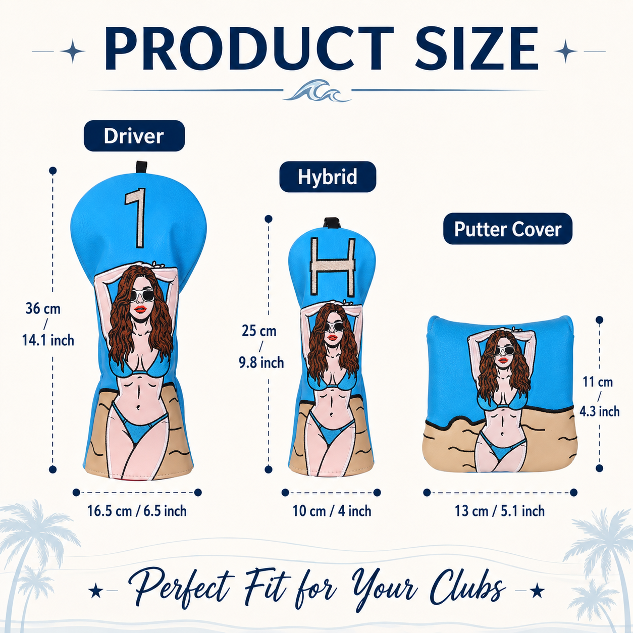 Hawaiian Beach Bikini Golf Headcover Collection - Image 3