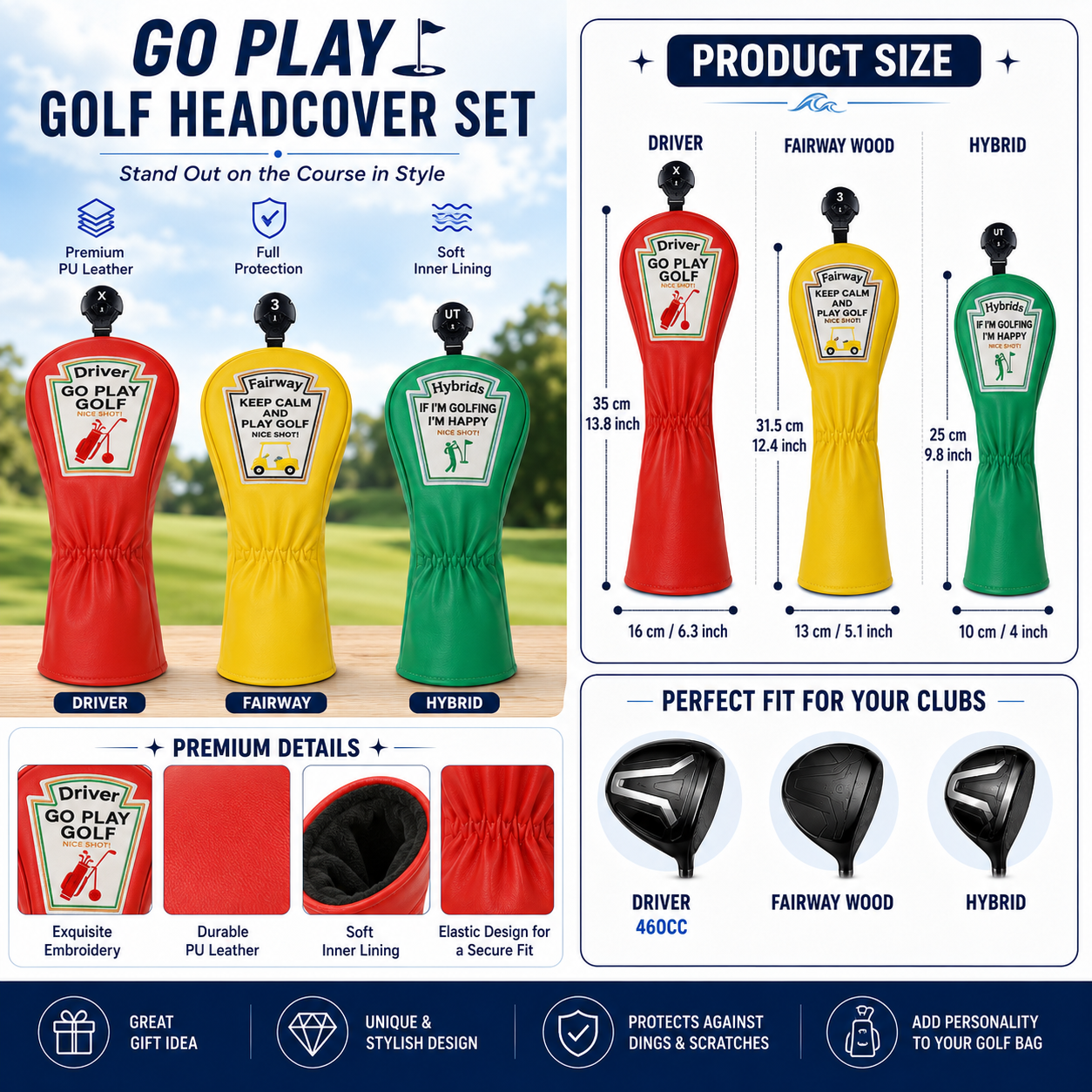 Go Play Golf Headcover Collection - Image 6