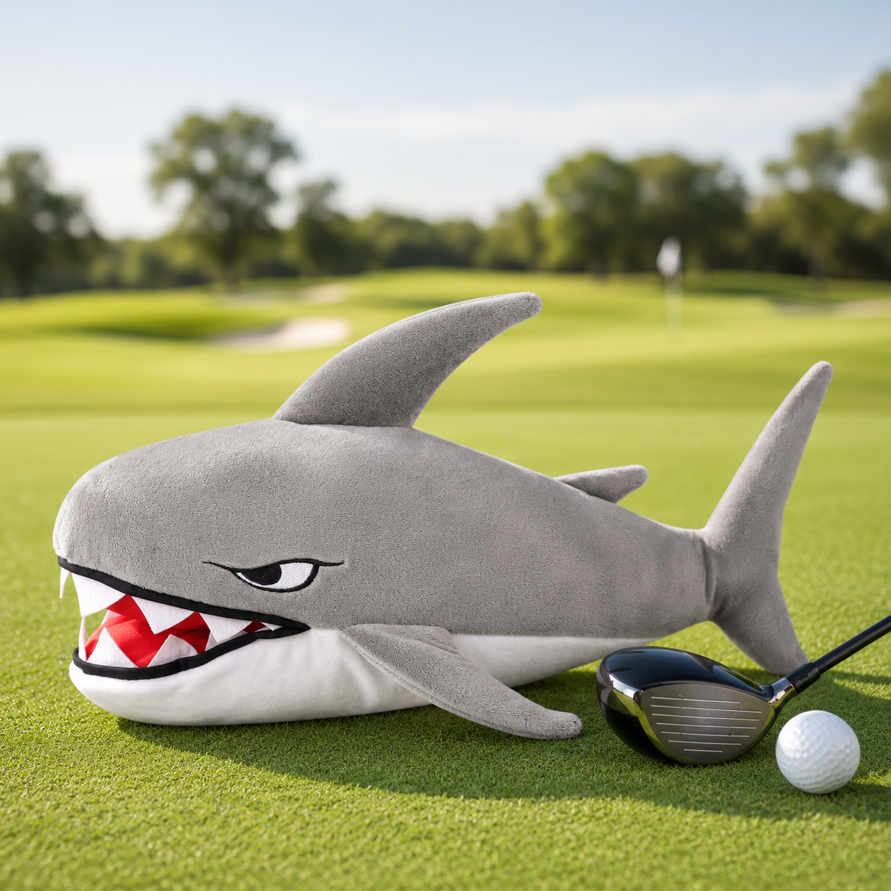 Plush Shark Driver Golf Headcover - Image 2