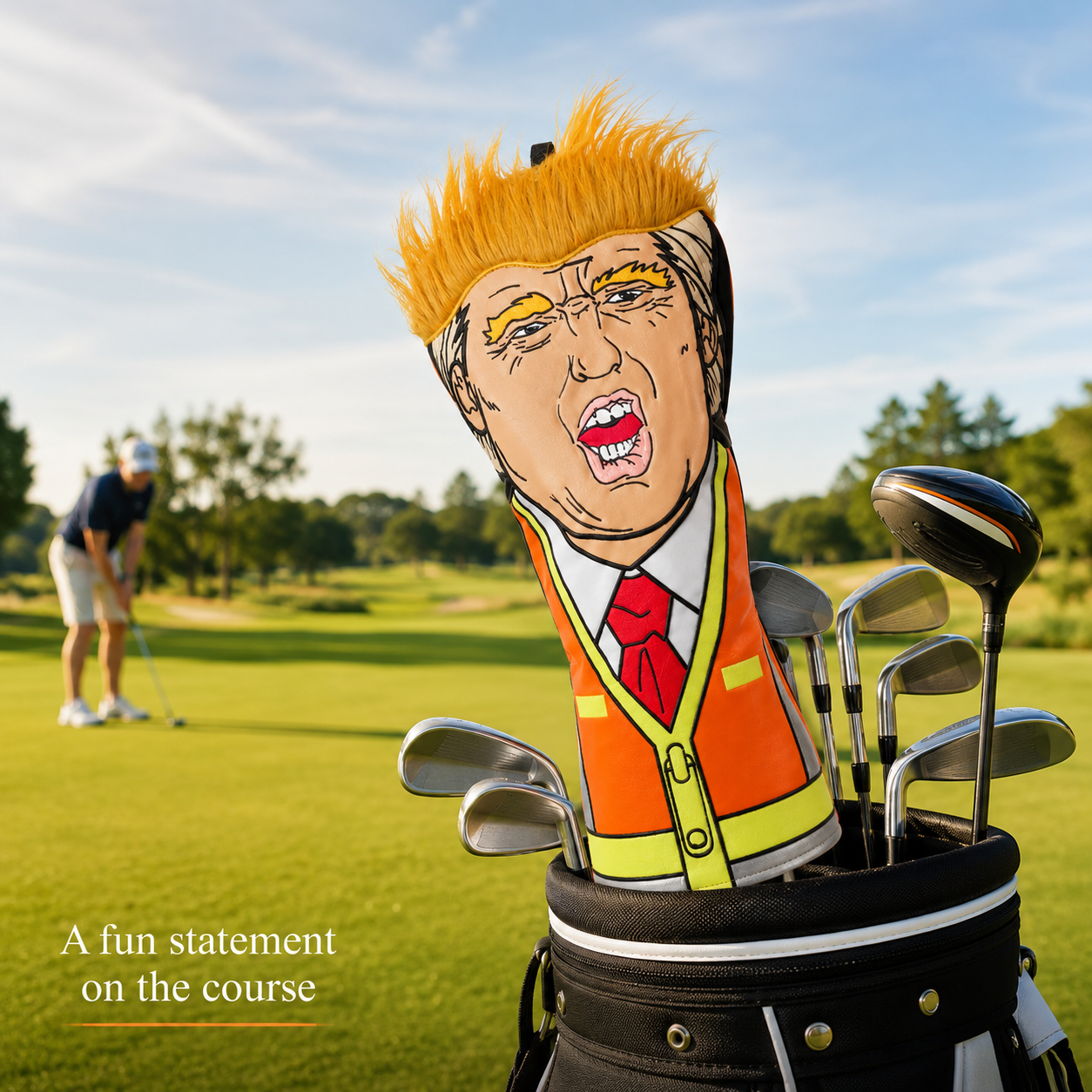 Trump Parody Driver Golf Headcover – Sanitation Worker Design - Image 6