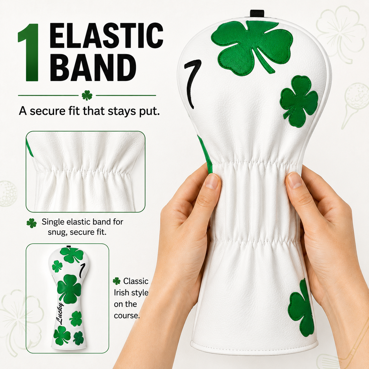 Lucky Clover Golf Headcover - Image 2