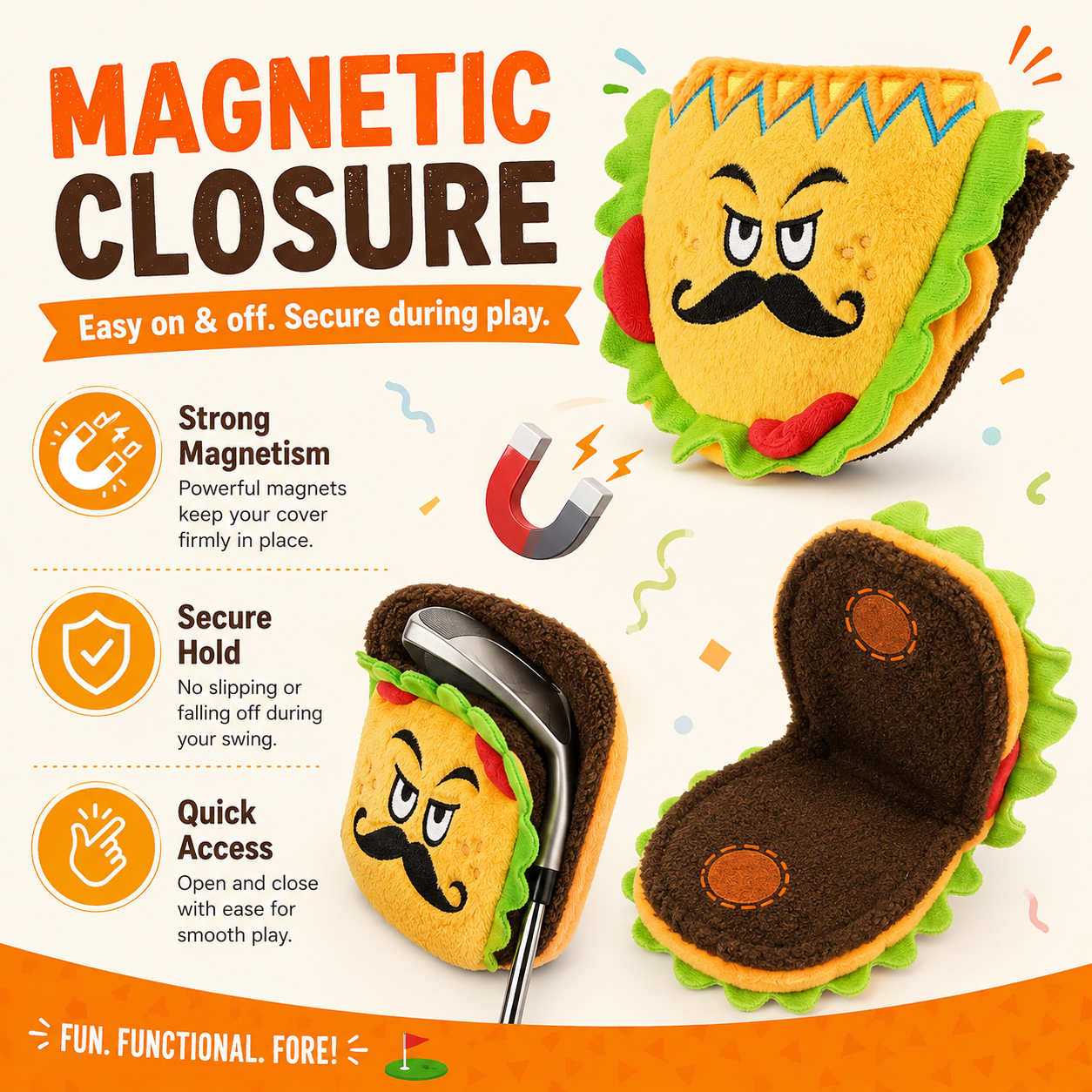 Taco Mallet Putter Headcover - Image 7