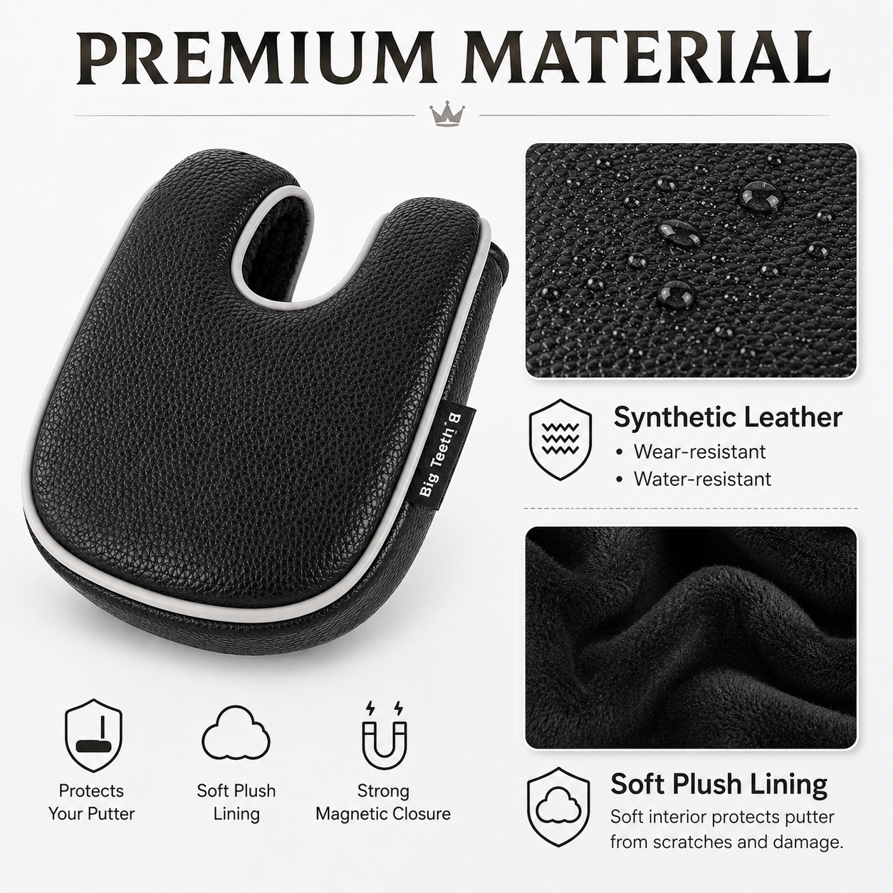 Black Mallet Putter Headcover - Image 7