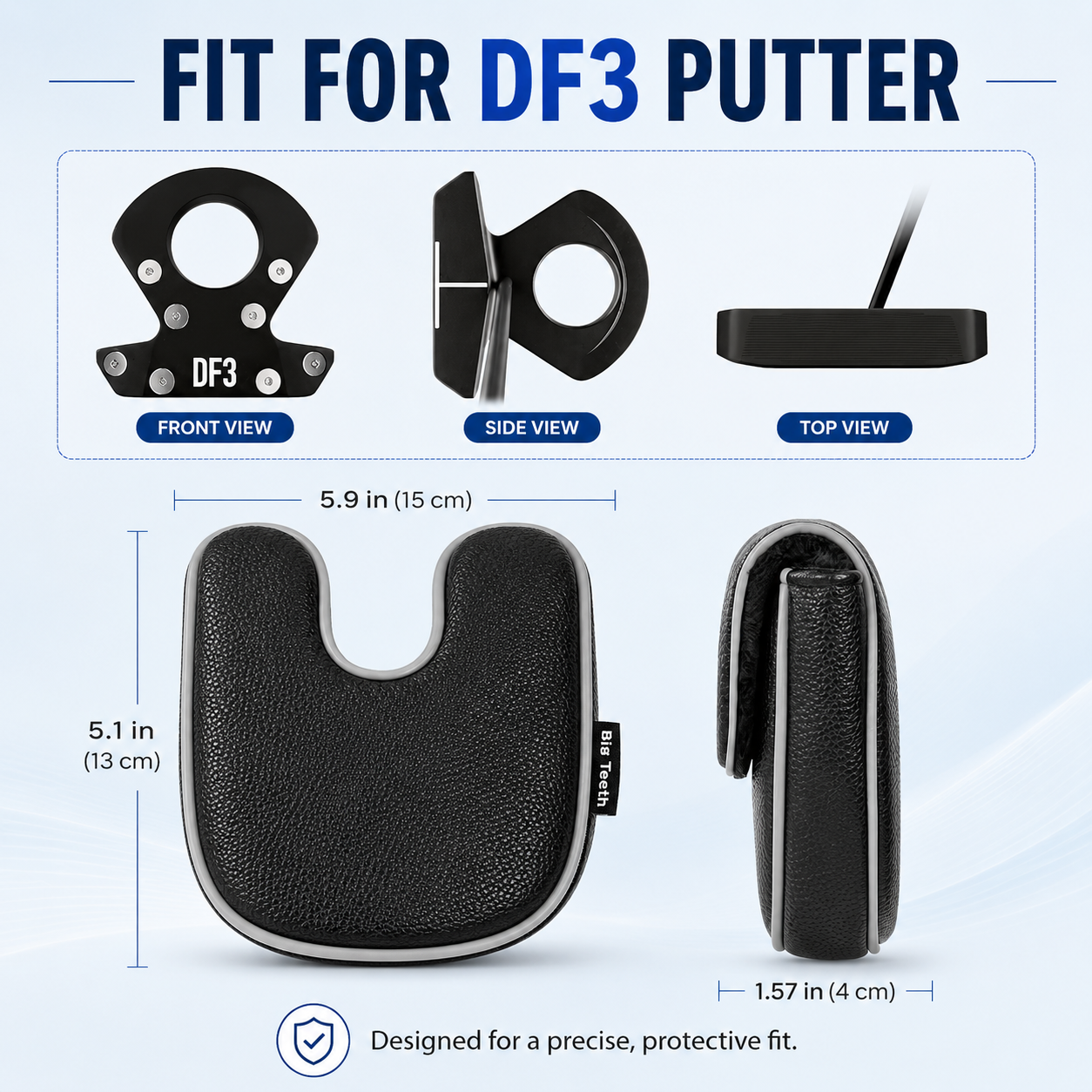 Black Mallet Putter Headcover - Image 6