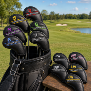 12-Piece Black Golf Iron Headcover Set
