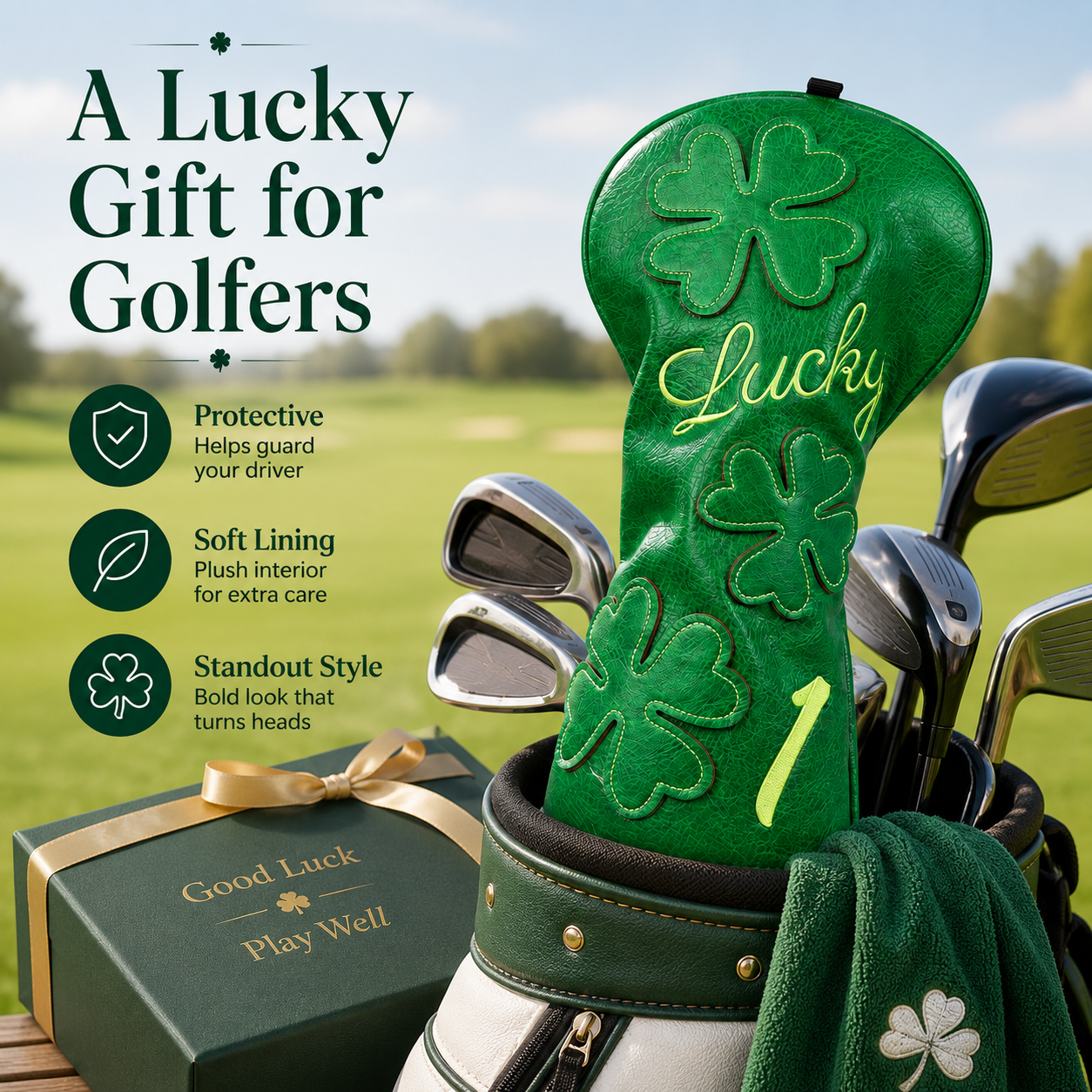 Lucky Clover Golf Headcover - Image 3